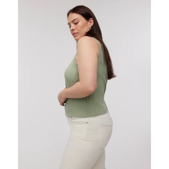 Madewell The Signature Knit Scoopneck Sweater Tank in Pistachio Green Women’s S - Picture 4 of 11